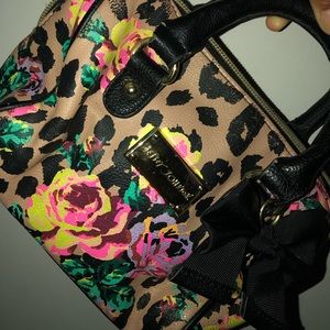Betsy Johnson Mini Cheetah/Floral purse